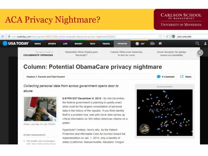 ACA Privacy Nightmare?