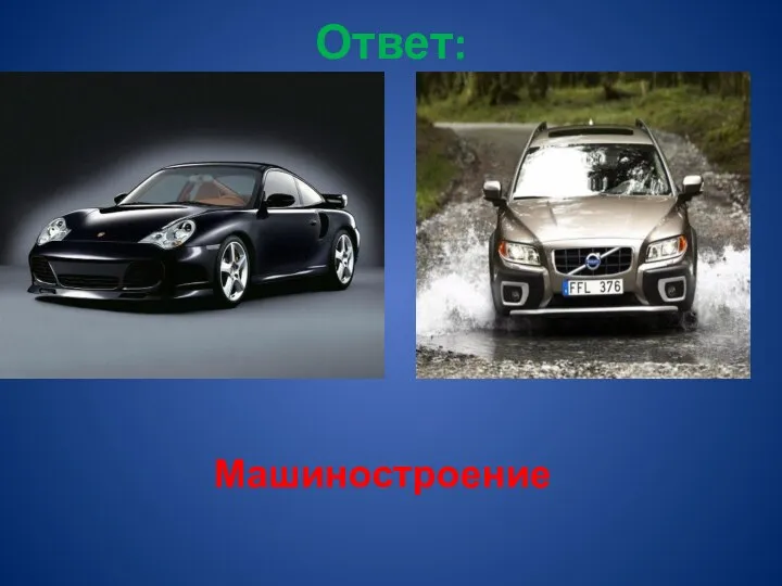 Ответ: Машиностроение