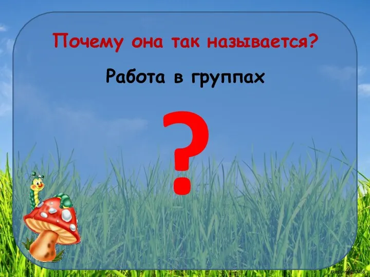 ? Почему она так называется? Работа в группах