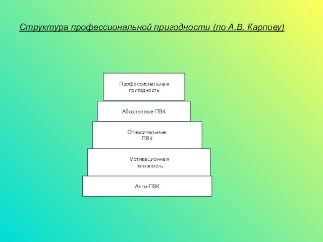 Структура профессиональной пригодности (по А.В. Карпову)