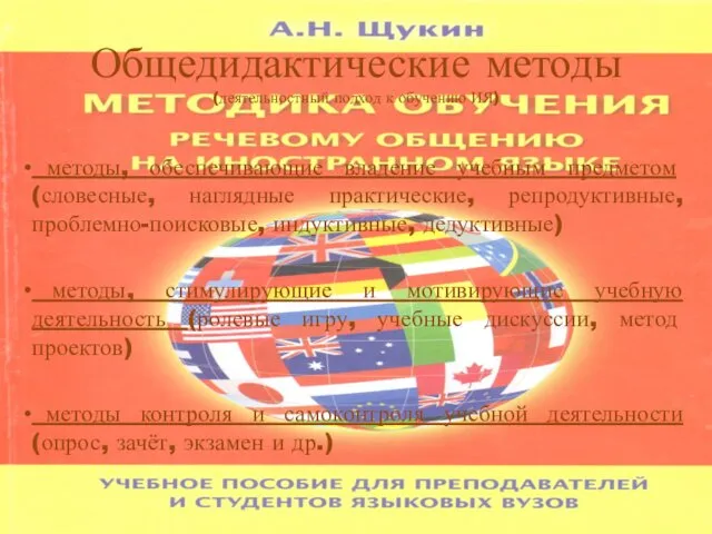 Общедидактические методы (деятельностный подход к обучению ИЯ) методы, обеспечивающие владение