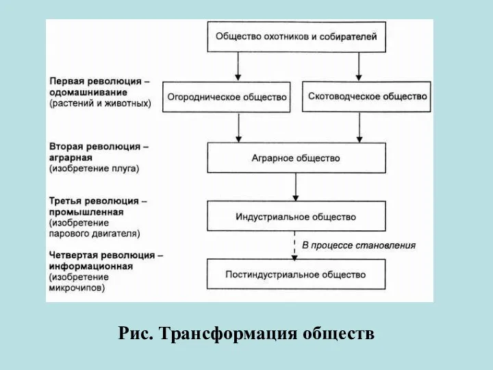 Рис. Трансформация обществ