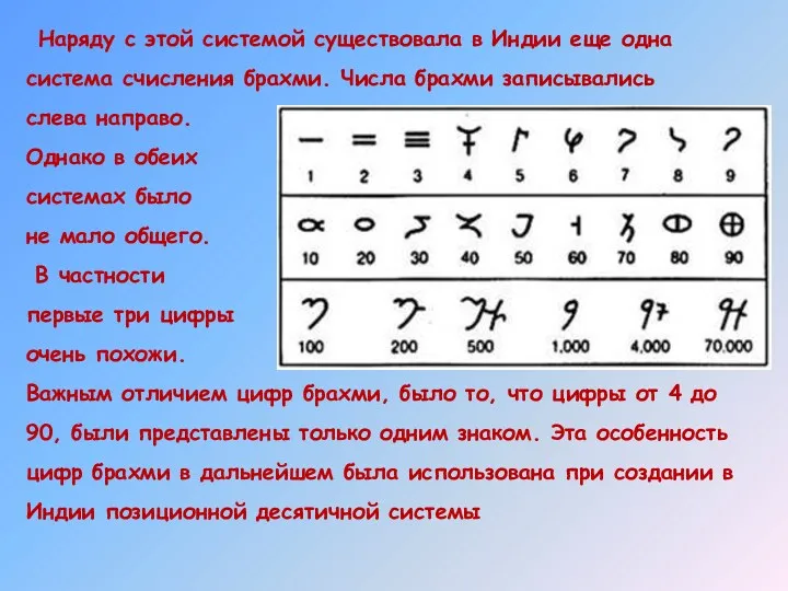 Наряду с этой системой существовала в Индии еще одна система