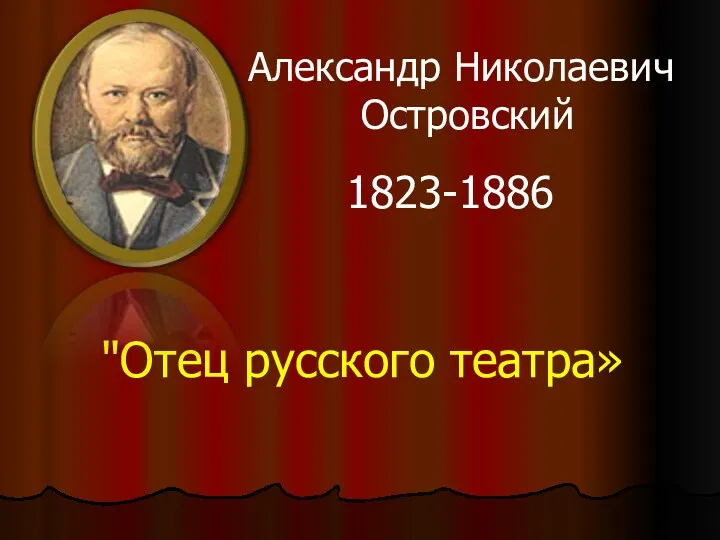"Отец русского театра» Александр Николаевич Островский 1823-1886