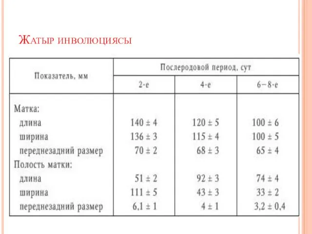 Жатыр инволюциясы