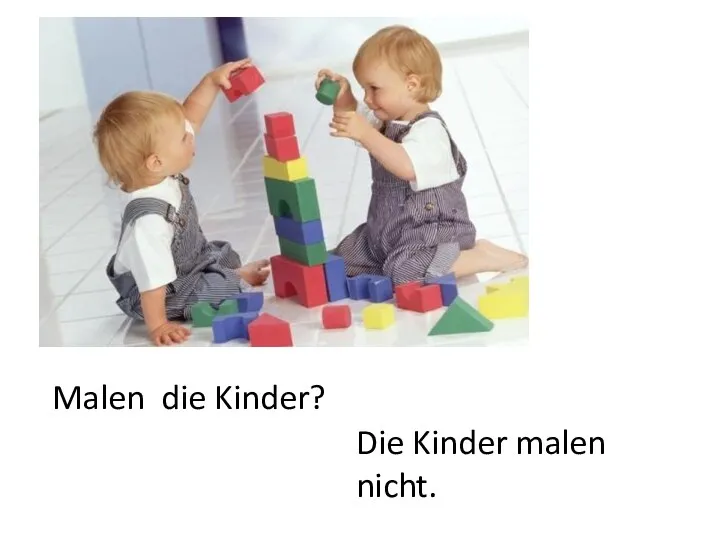 Malen die Kinder? Die Kinder malen nicht.