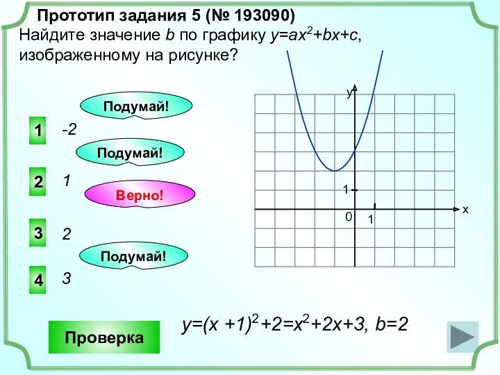 1 4 3 -2 Прототип задания 5 (№ 193090) Найдите значение b по