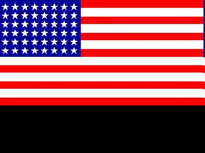Государственный флаг США, также имеет официальное название - Звёздно-полосатый флаг.