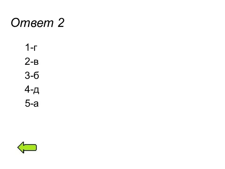 Ответ 2 1-г 2-в 3-б 4-д 5-а