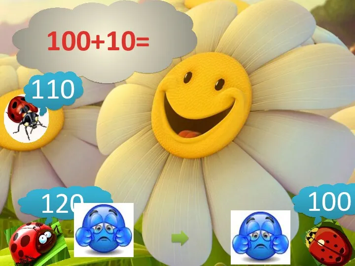 100+10= 120 100 110