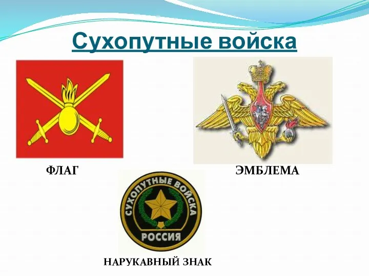 Сухопутные войска ФЛАГ ЭМБЛЕМА НАРУКАВНЫЙ ЗНАК