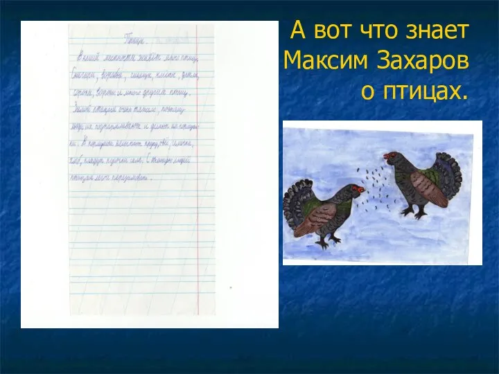 А вот что знает Максим Захаров о птицах.