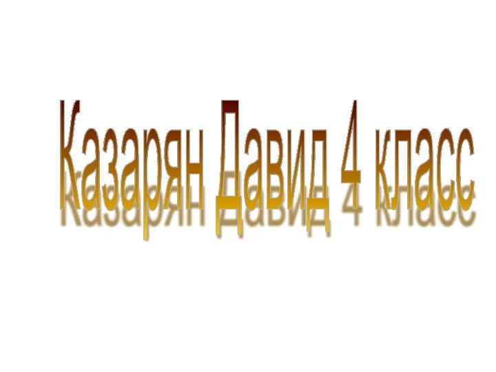 Казарян Давид 4 класс