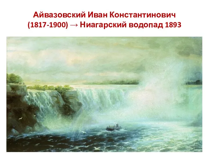 Айвазовский Иван Константинович (1817-1900) → Ниагарский водопад 1893