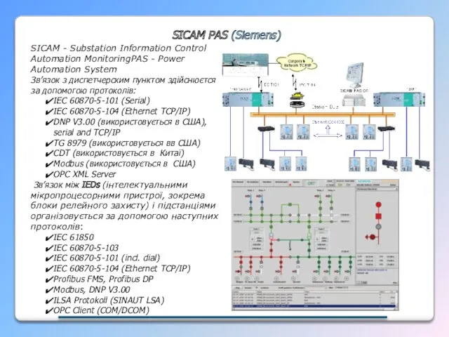 SICAM PAS (Siemens) SICAM - Substation Information Control Automation MonitoringPAS