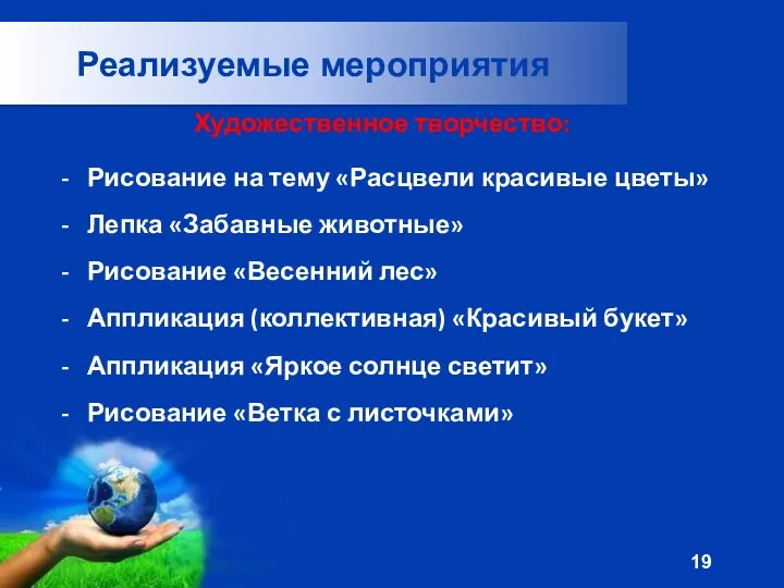 Реализуемые мероприятия - Рисование на тему «Расцвели красивые цветы» -