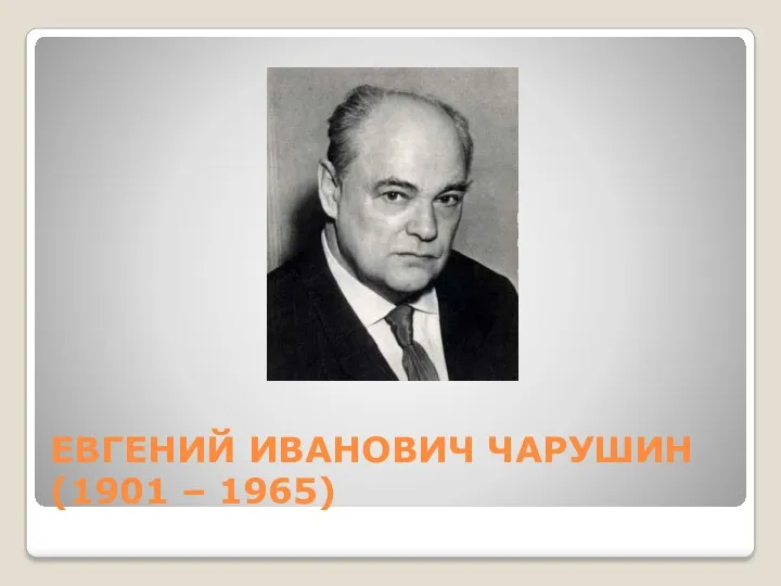 ЕВГЕНИЙ ИВАНОВИЧ ЧАРУШИН (1901 – 1965)