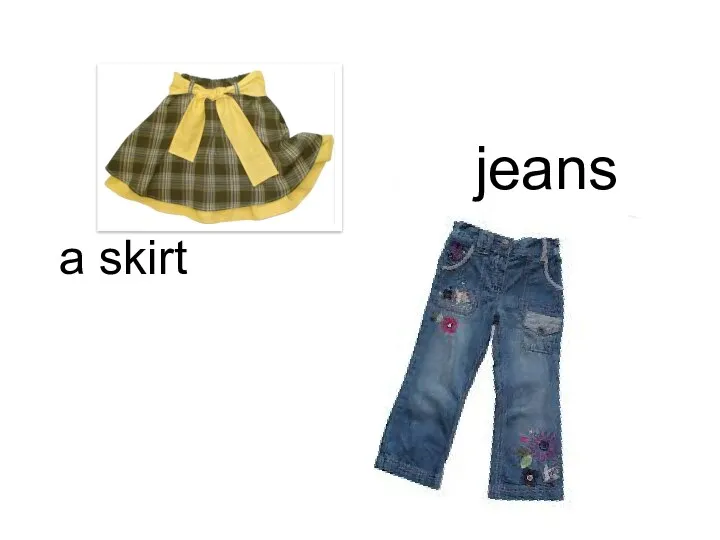 a skirt jeans