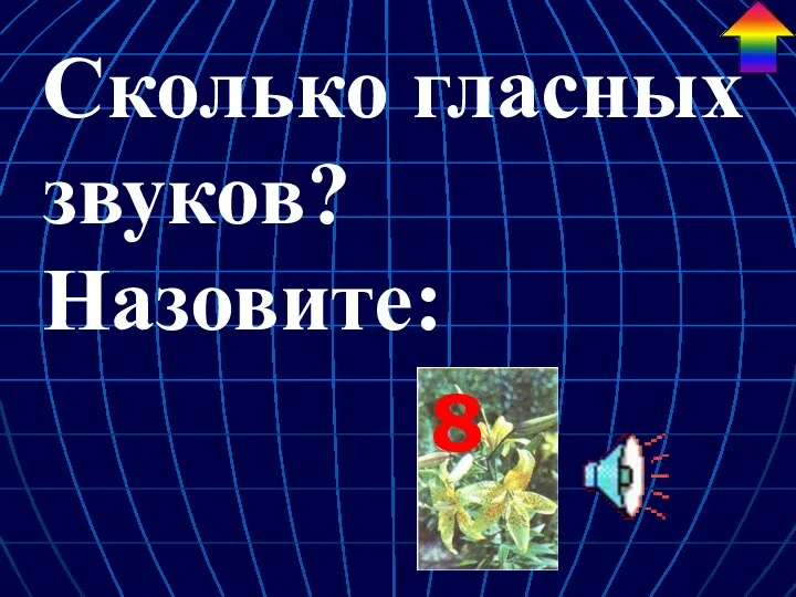 Сколько гласных звуков? Назовите: 8