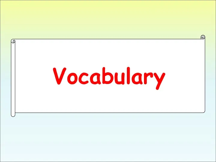 Vocabulary