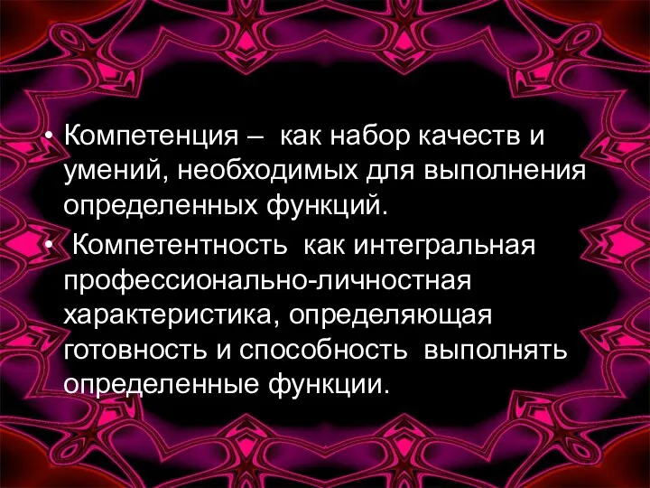 Компетенция – как набор качеств и умений, необходимых для выполнения