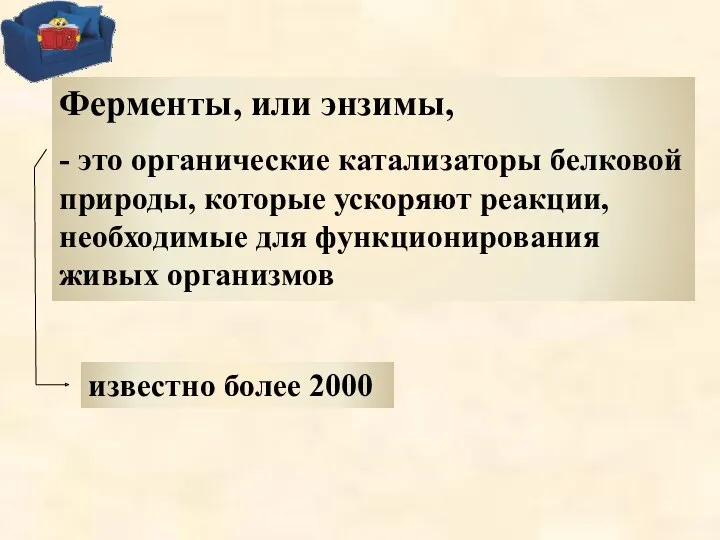 Ферменты, или энзимы, - это органические катализаторы белковой природы, которые