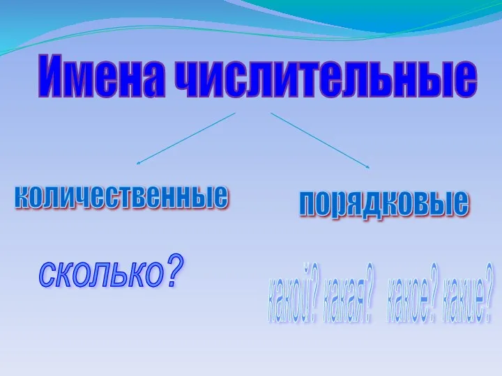 Имена числительные количественные порядковые какой? какая? какое? какие? сколько?