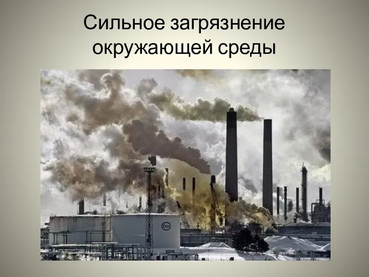 Сильное загрязнение окружающей среды