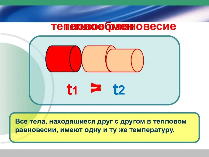 Все тела, находящиеся друг с другом в тепловом равновесии, имеют