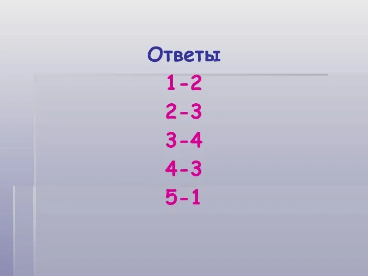 Ответы 1-2 2-3 3-4 4-3 5-1