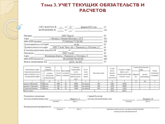 Тема 3. УЧЕТ ТЕКУЩИХ ОБЯЗАТЕЛЬСТВ И РАСЧЕТОВ