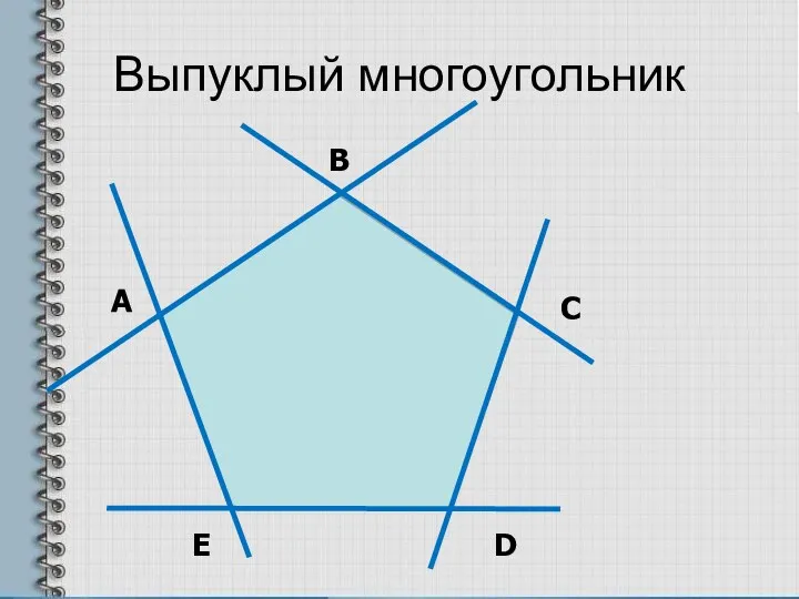 Выпуклый многоугольник А В С D Е