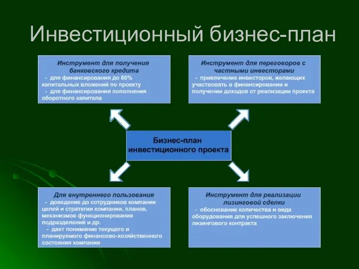 Инвестиционный бизнес-план