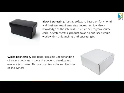 Black box testing. Testing software based on functional and business requirements at operating
