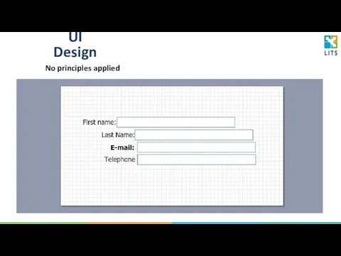 UI Design No principles applied