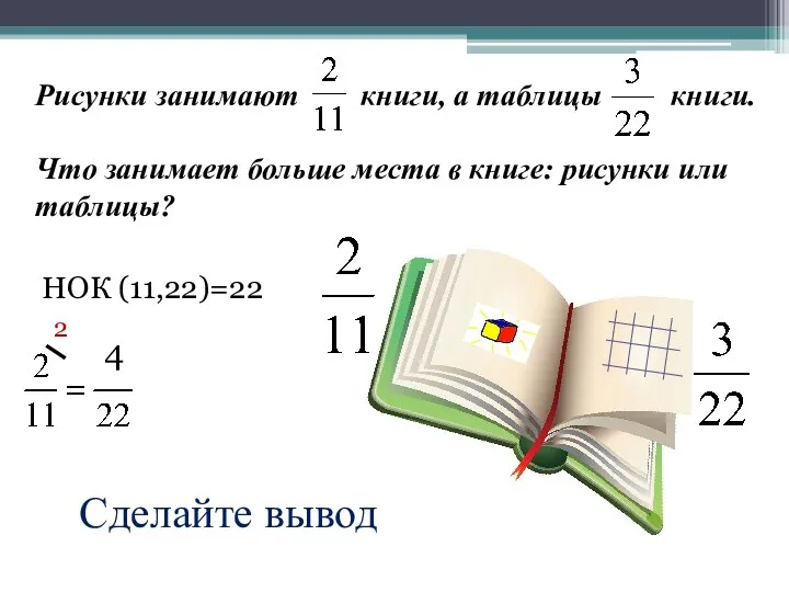 Рисунки занимают книги, а таблицы книги. Что занимает больше места