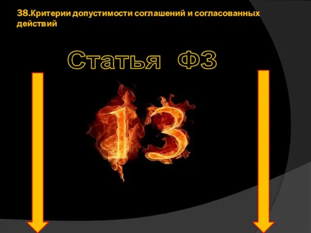 38.Критерии допустимости соглашений и согласованных действий Статья ФЗ