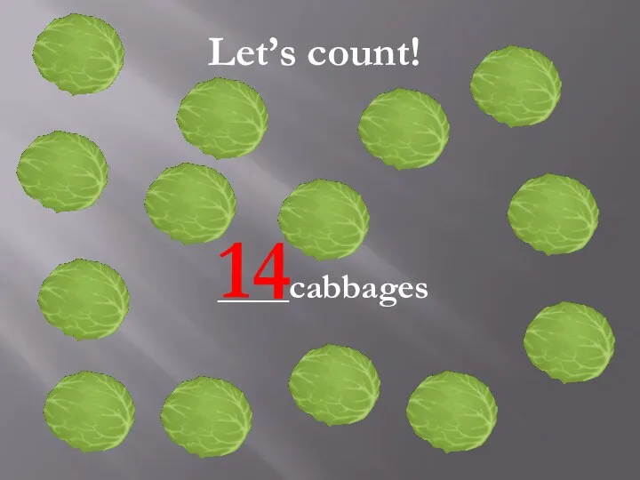 Let’s count! ____cabbages 14