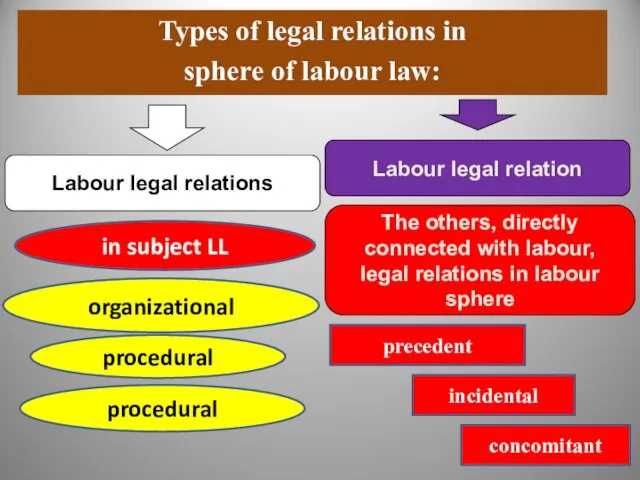 Types of legal relations in sphere of labour law: Labour