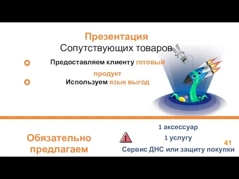 Презентация Сопутствующих товаров Обязательно предлагаем 1 аксессуар 1 услугу Сервис