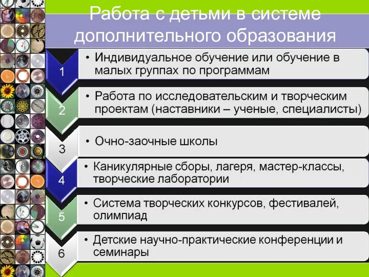 Работа с детьми в системе дополнительного образования