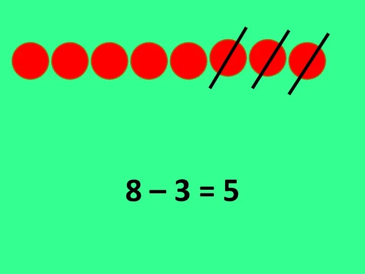 8 – 3 = 5