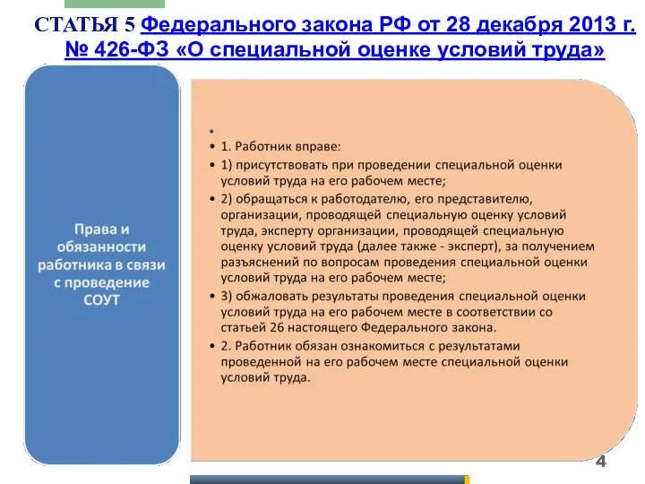 СТАТЬЯ 5 Федерального закона РФ от 28 декабря 2013 г.