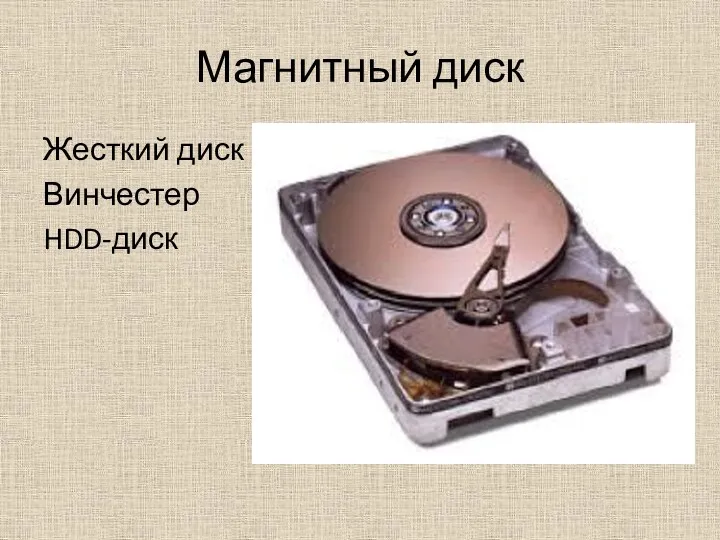 Магнитный диск Жесткий диск Винчестер HDD-диск