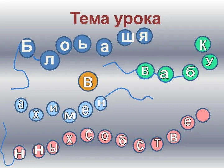 Тема урока Б о л ь ш а я в