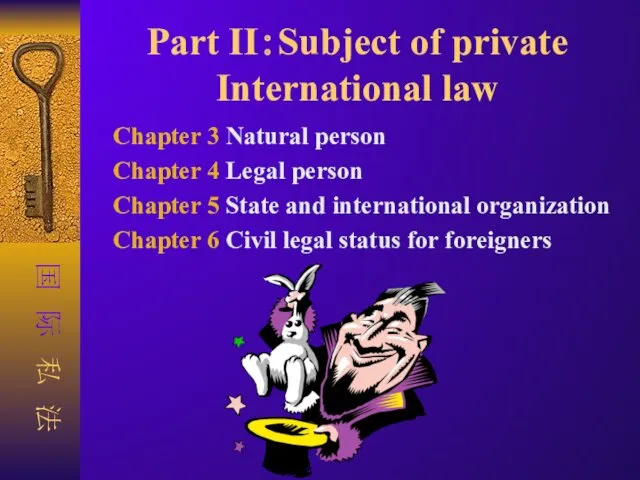 Part II：Subject of private International law Chapter 3 Natural person