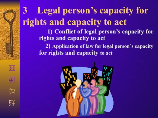 3 Legal person’s capacity for rights and capacity to act