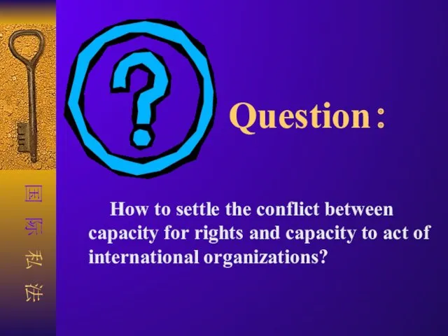 Question： How to settle the conflict between capacity for rights