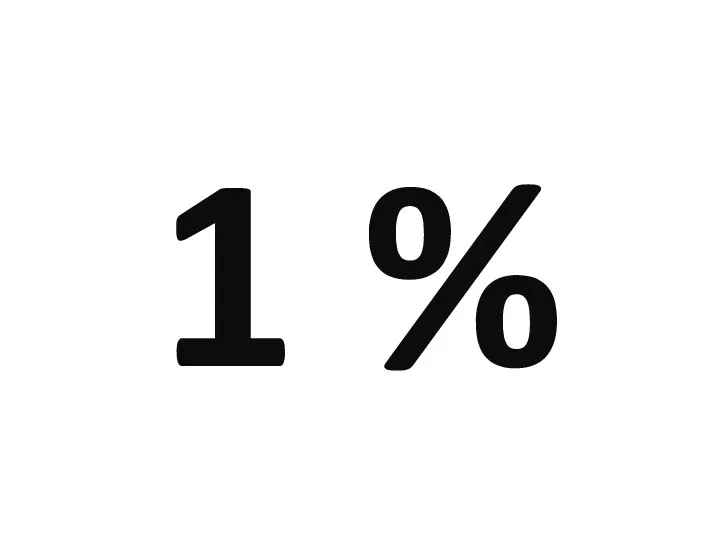 1 %