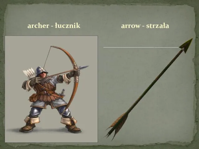 archer - łucznik arrow - strzała